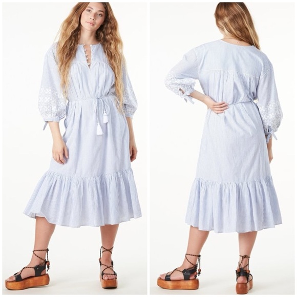 Cleobella Dresses & Skirts - CLEOBELLA ASTERIA MIDI DRESS MIRAGE STRIPE SZ M